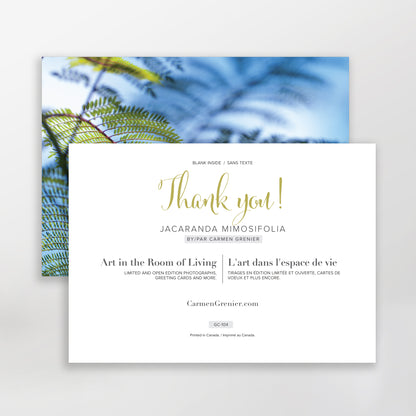 Thank you! | Greeting Cards | Jacaranda Mimosifolia