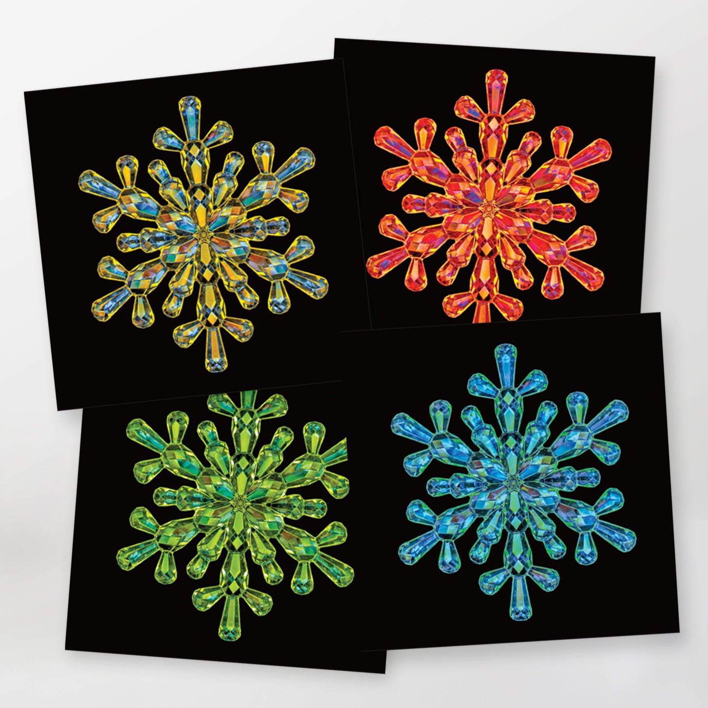 sparkles series sets of 4 greeting cards by carmen grenier